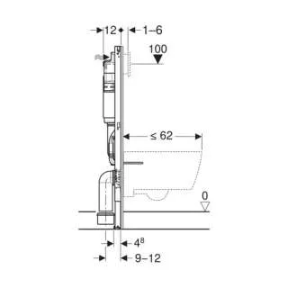 Geberit Duofix Delta 01 Basic set bela tipka 