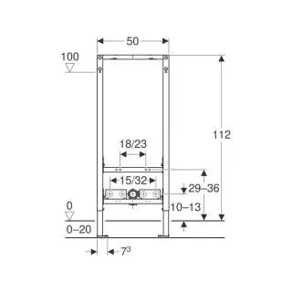 Geberit Duofix element za bide 111.534.00.2 