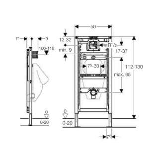 Geberit Duofix Sigma element za pisoar 