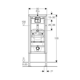 Geberit Duofix Delta montažni element za pisoar set 