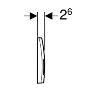 Geberit tipka Delta 51 mat hrom 