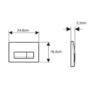 Geberit tipka Delta 50 2022 sjajna hrom 