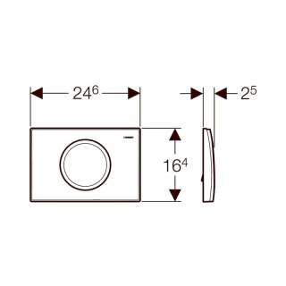 Geberit tipka Delta 11 alpsko bela 