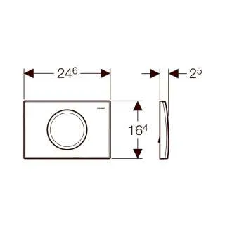 Geberit tipka Delta 11 alpsko bela 