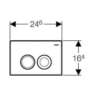 Geberit tipka Delta 21 mat hrom 