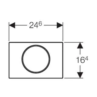 Geberit tipka Sigma 10 bela mat hrom 