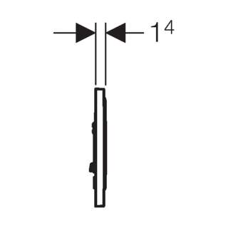 Geberit tipka Sigma 10 bela mat hrom 