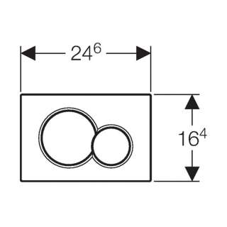 Geberit tipka Sigma 01 crna RAL 9005 