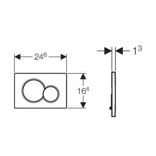 Geberit tipka Sigma 01 mat hrom lak 