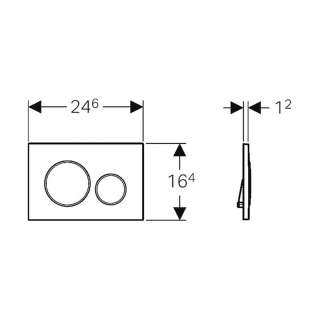 Geberit tipka Sigma 20 mat hrom 