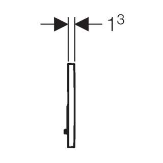 Geberit tipka Sigma 20 bela mat hrom 