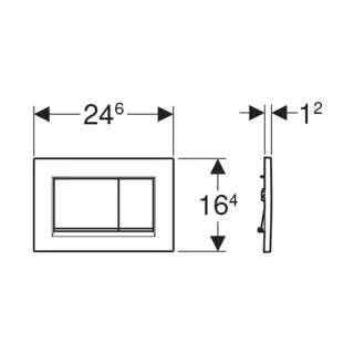 Geberit tipka Sigma 30 2K crna mat 