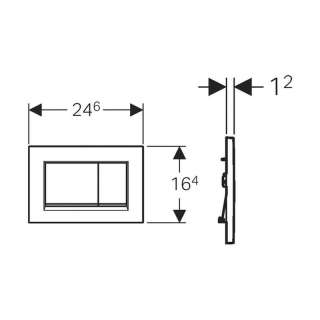 Geberit tipka Sigma 30 bela 