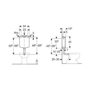 Geberit Blue Cube vodokotlić AP 116+ 