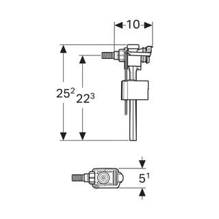 Geberit plovak - eco ventil Impuls Basic 3/8 