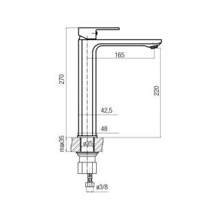 Loft XL baterija za umivaonik 
