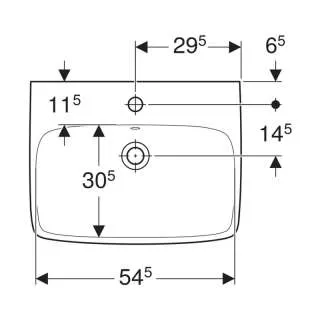 Selnova Square lavabo 60cm 