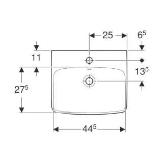 Selnova Square lavabo 50cm 