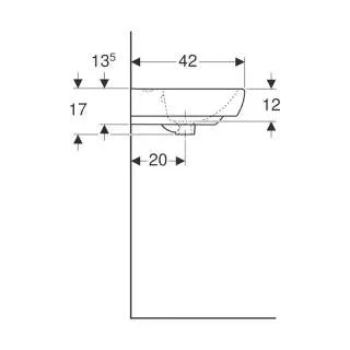 Selnova Square lavabo 50cm 
