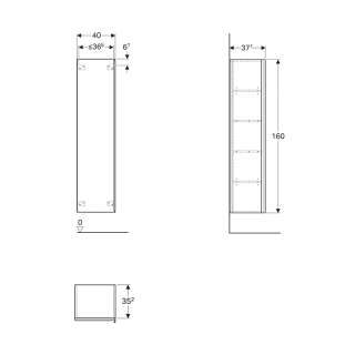 Citterio kupatilska vertikala 40cm 