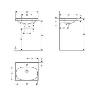 Acanto lavabo 60cm 
