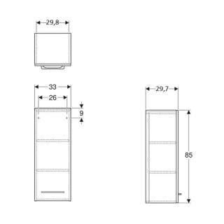 Selnova Square lava mat vertikala 33cm 