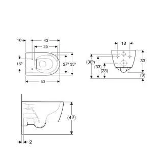 iCon Plus konzolna WC šolja rimfree 