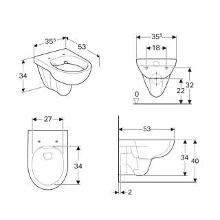 Selnova konzolna WC šolja rimfree 
