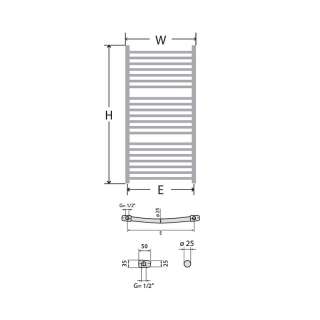 Kupatilski radijator NK Lux 40x75cm 