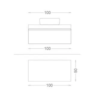 Moderno konzolni ormarić 100cm 