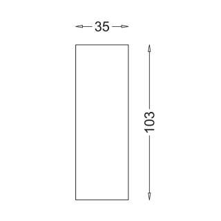 Rigo vertikala za kupatilo braon 35cm 