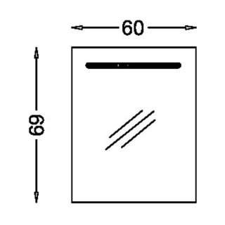 Ogledalo za kupatilo Time LED 60x69cm 