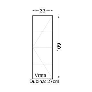 Time vertikala Anthracite 33cm 