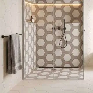 Inwood Hexagon Taupe 25.8x29cm 