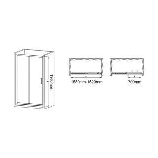 Tuš vrata BP6696SA 160cm 