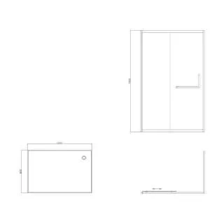 Tuš paravan BR0541 sivi 80x120 