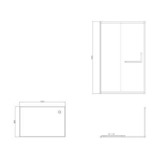 Tuš paravan BR0541 sivi 80x120 