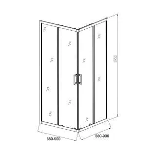 Tuš paravan Bob 90x90 