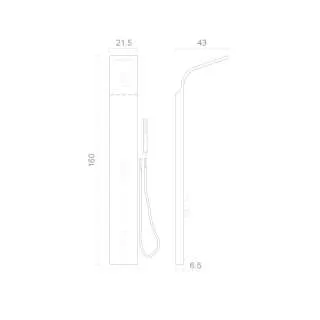 White hidromasažni stub 