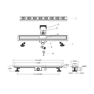 Tuš kanalica ZenFlow C BZ8501 85 