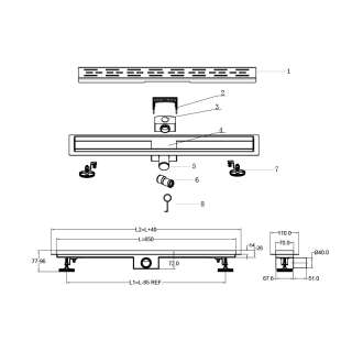 Tuš kanalica ZenFlow G BZ8501 65 