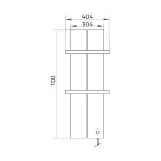Radijator Finesa crni 40.4x100cm 