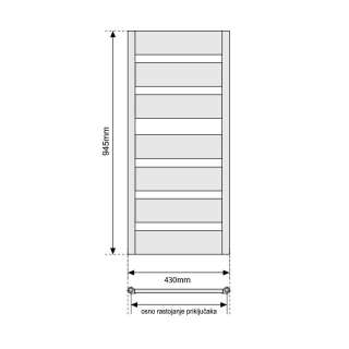 Radijator sušač Elegant beli 43x94.5cm 