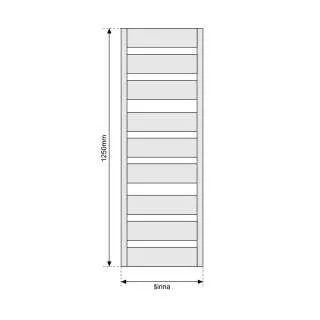 Radijator sušač Elegant beli 63x125cm 