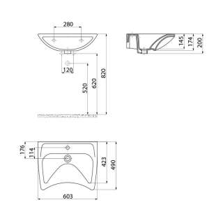 Invalidski lavabo 60cm 