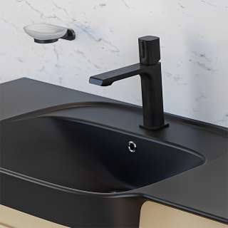 Alfa baterija za lavabo matt black 