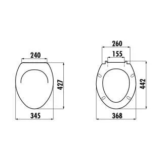 Sedef Pitta WC daska plastične šarke 