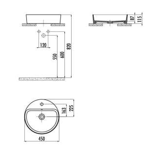 Loop lavabo White R45cm 