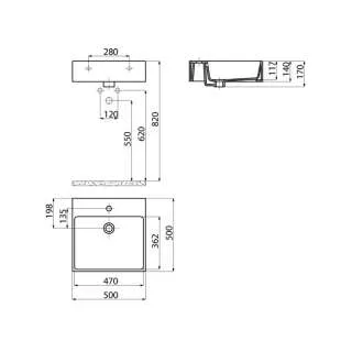 Next lavabo 50cm 