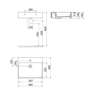 Next lavabo 60cm 